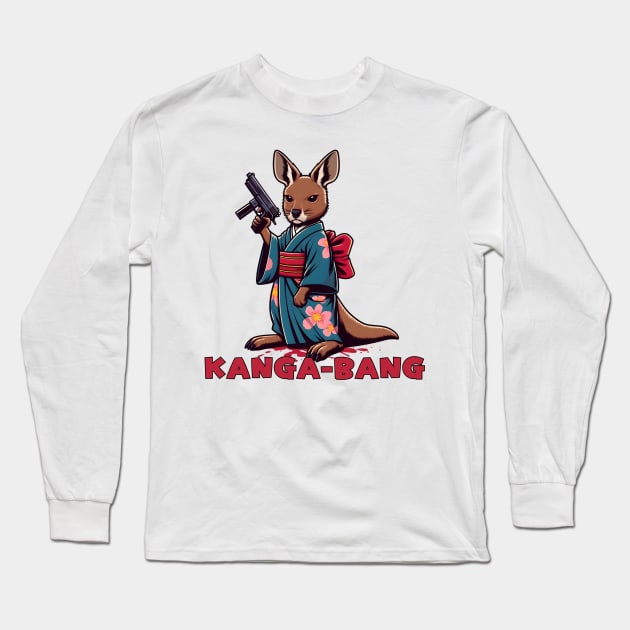 Shooting kangaroo Long Sleeve T-Shirt by Japanese Fever